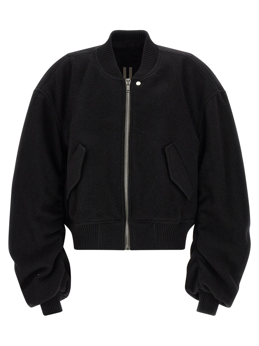 Rick Owens Black Virgin Wool Bomber
