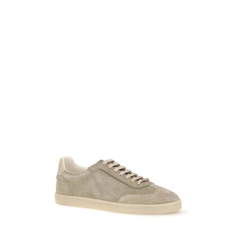 Brunello Cucinelli Beige Kalbsleder Bos Taurus Sneakers