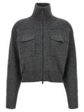 Brunello Cucinelli Gray Cashmere Cardigan