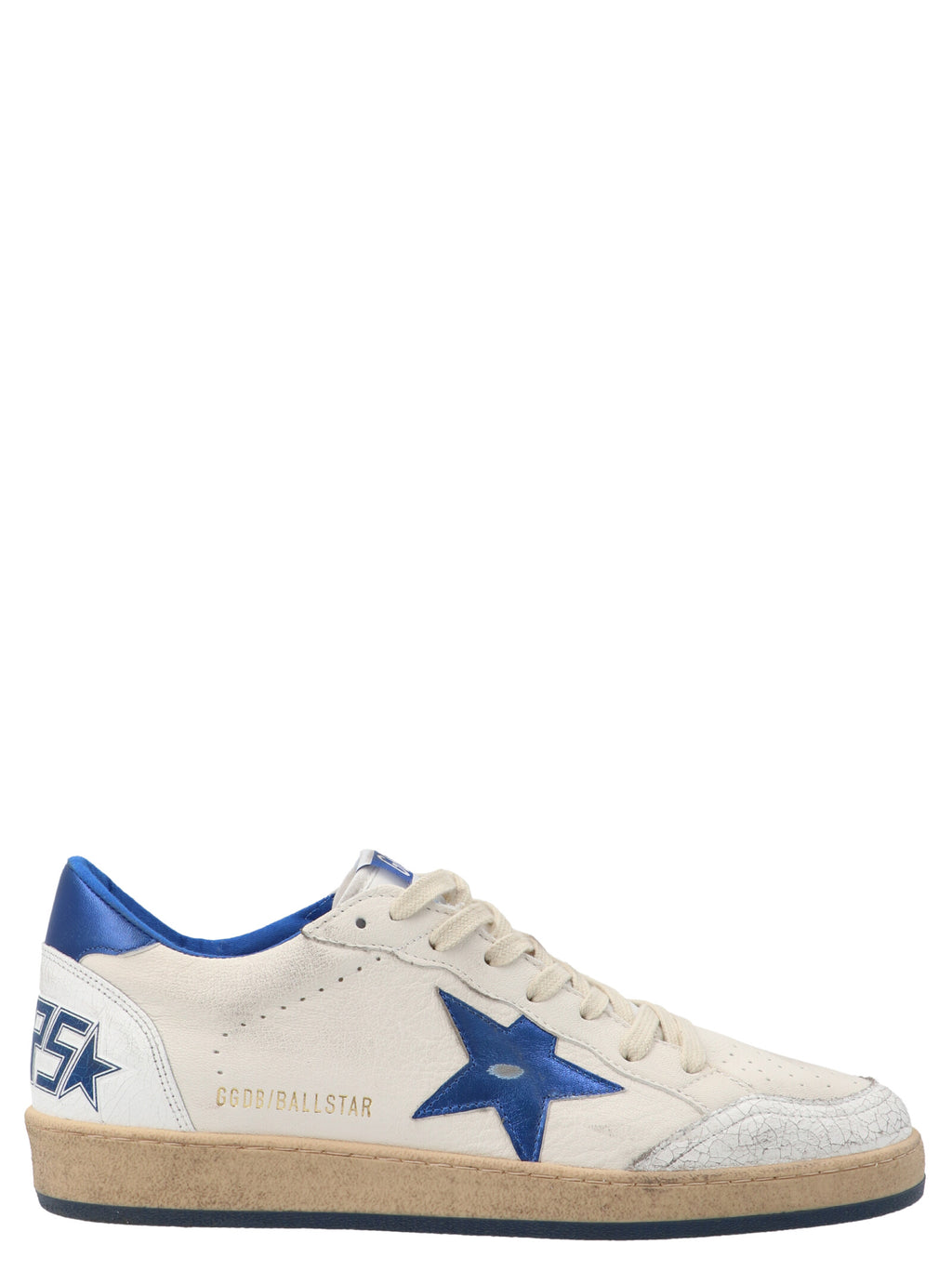 Golden Goose Blue Leather Low Top Sneakers