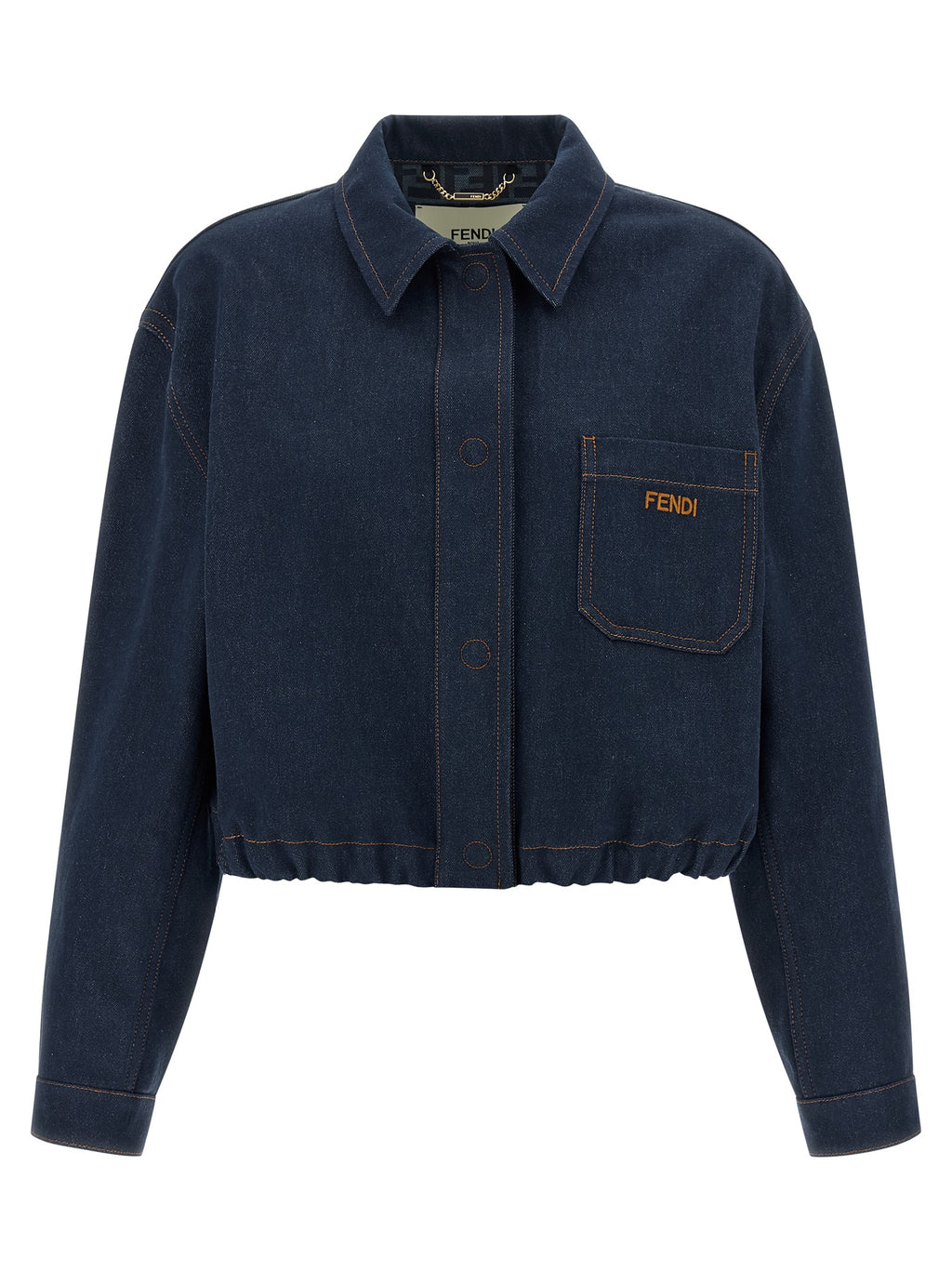 Fendi Blue Cotton Denim Jacket