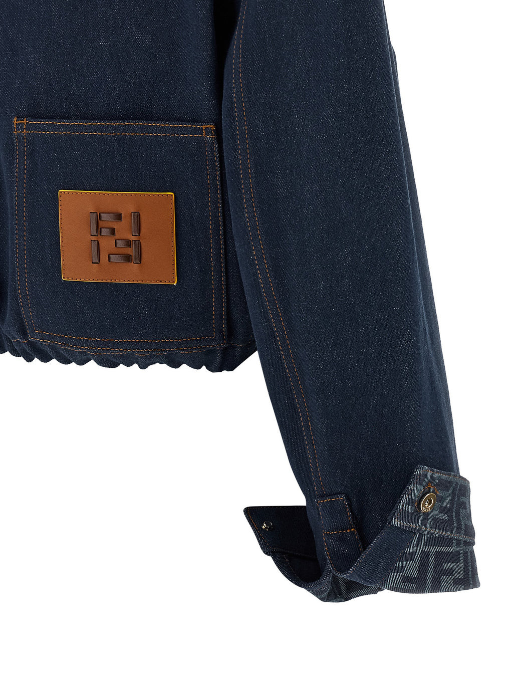 Fendi Blue Cotton Denim Jacket