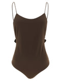 Jacquemus Brown Polyamide One-Piece Swimsuit