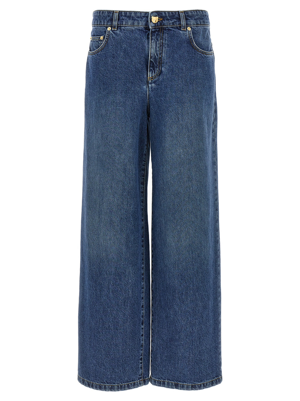 Moschino Blue Cotton Relaxed Fit Jeans