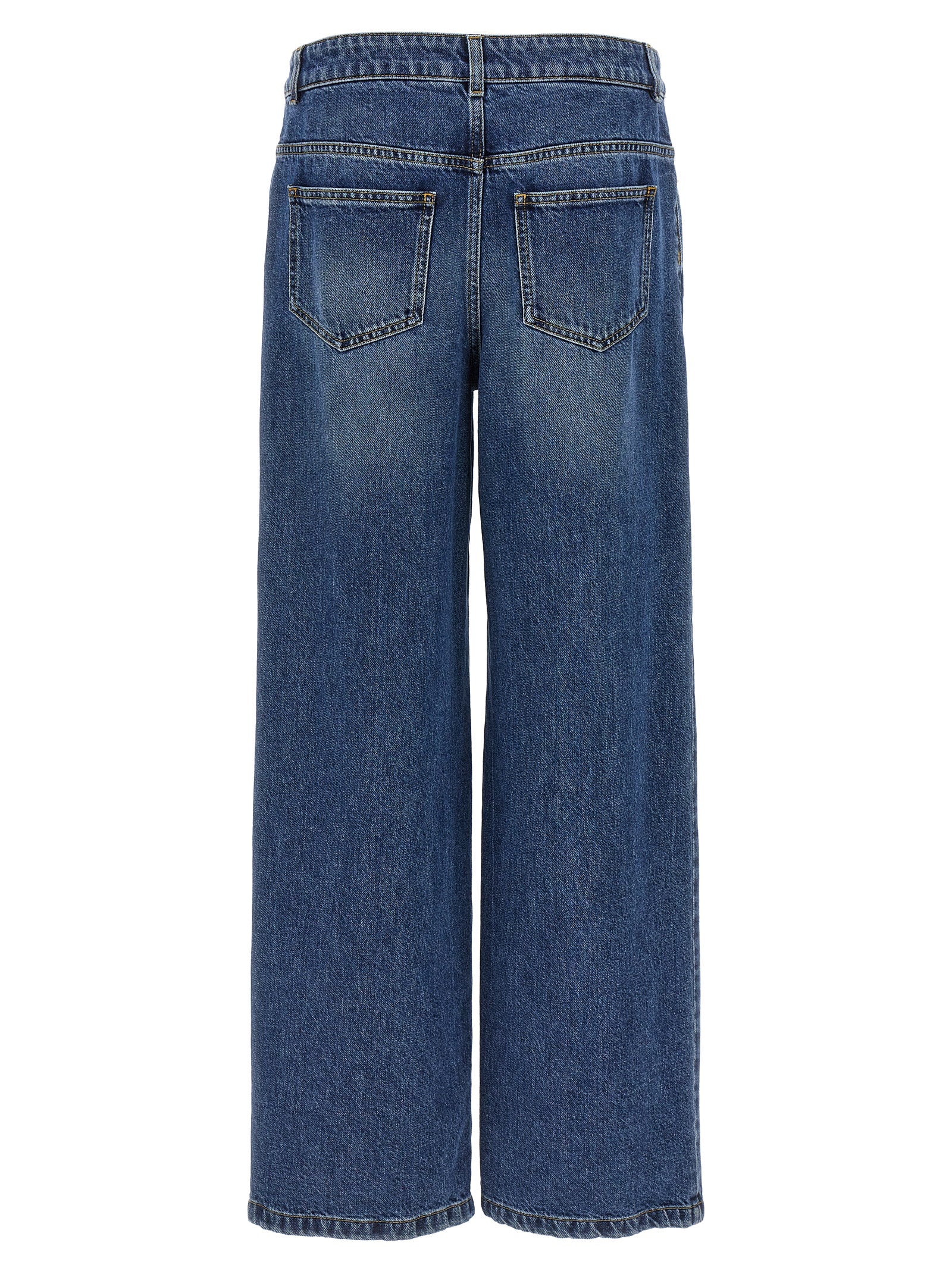 Moschino Blue Cotton Relaxed Fit Jeans