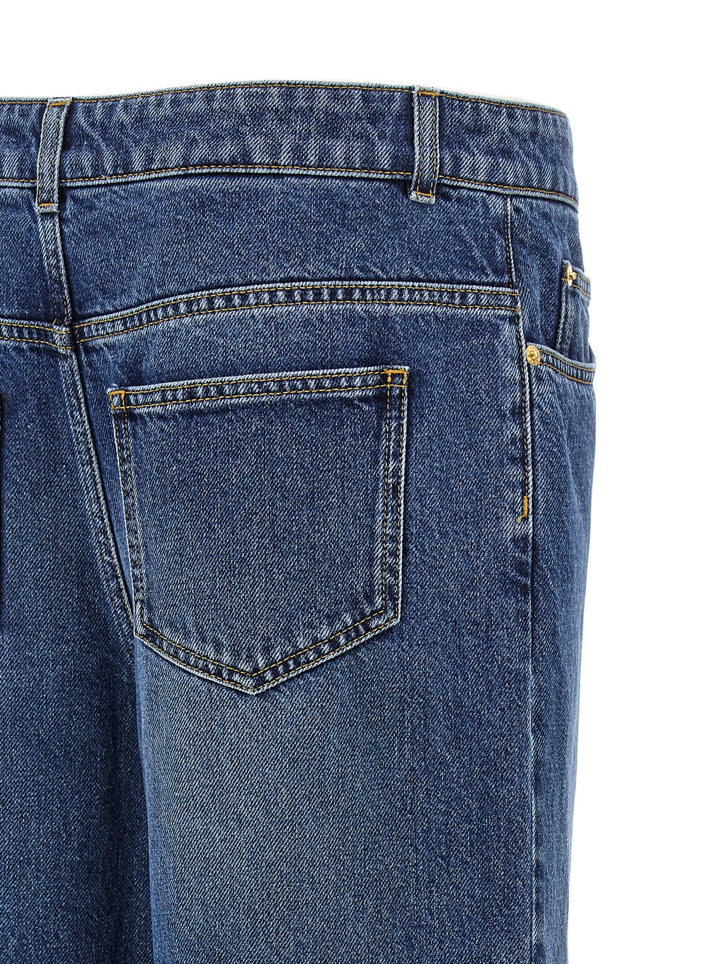 Moschino Blue Cotton Relaxed Fit Jeans