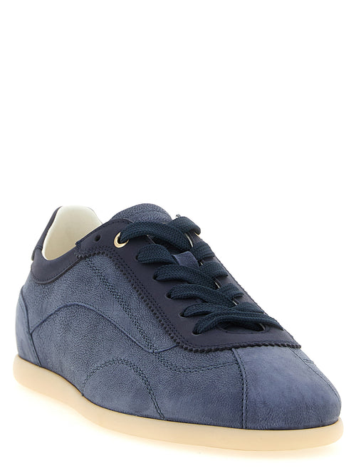 Brunello Cucinelli Sneaker aus blauem Kalbsleder