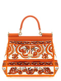 Dolce & Gabbana Orange Cotton Handbag