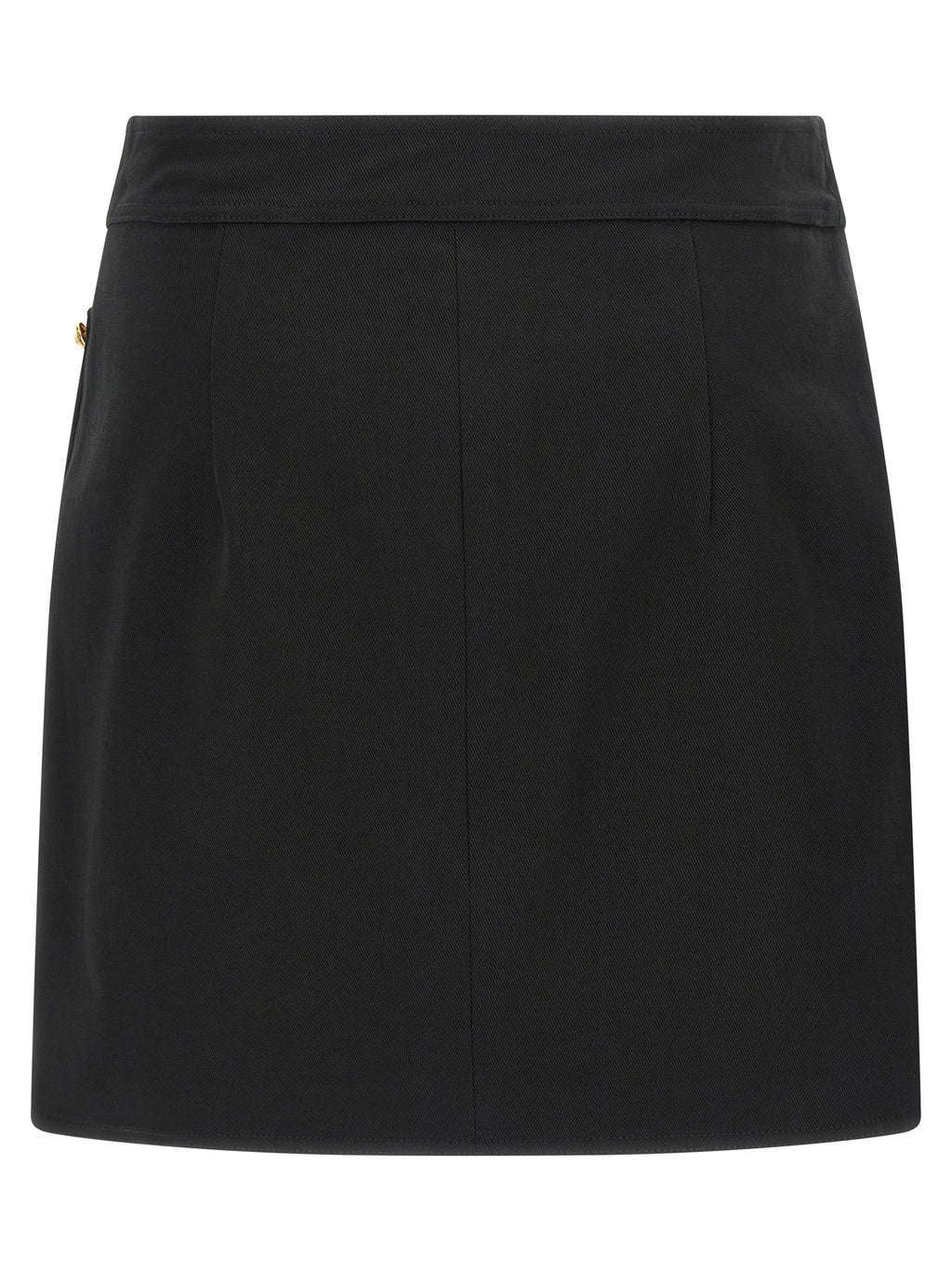 Elisabetta Franchi Black Cotton Long Skirt