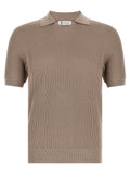 Brunello Cucinelli Brown Cotton Polo Shirt