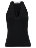 Max Mara Black Viscose Sleeveles T-Shirt