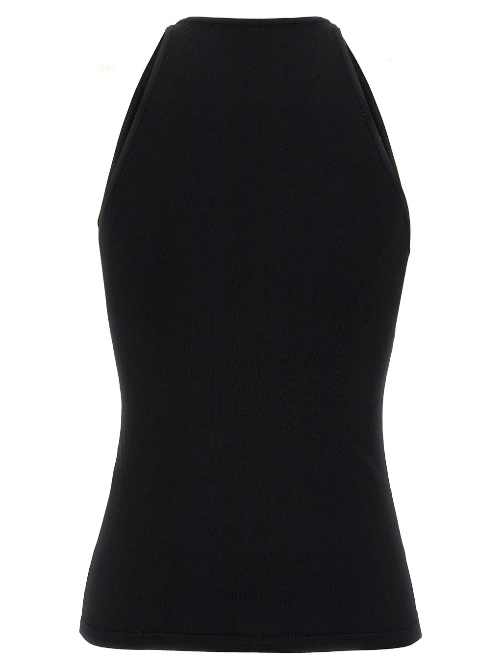 Max Mara Black Viscose Sleeveles T-Shirt