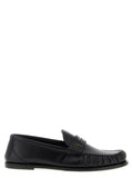 Saint Laurent Black Calfskin Slip-On Loafers