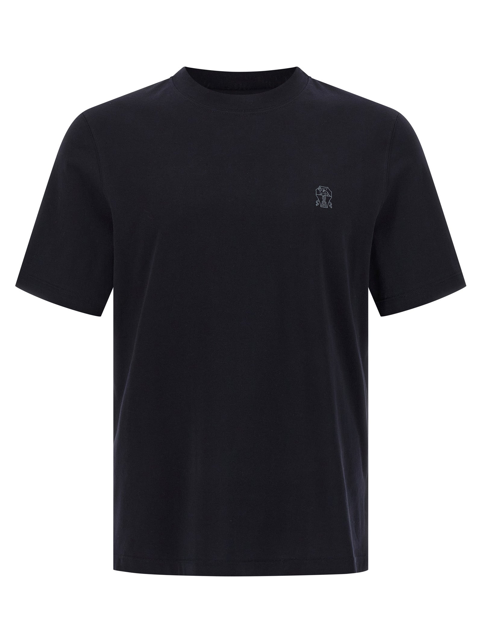 Brunello Cucinelli Blue Cotton T-Shirt
