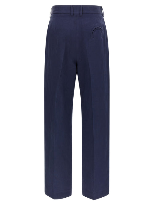 Blazé Milano Blaue Leinen Freizeithose