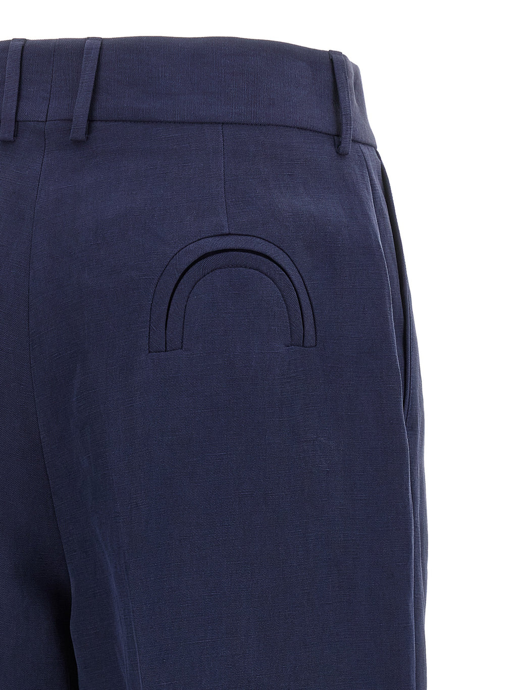 Blazé Milano Blue Linen Casual Pants