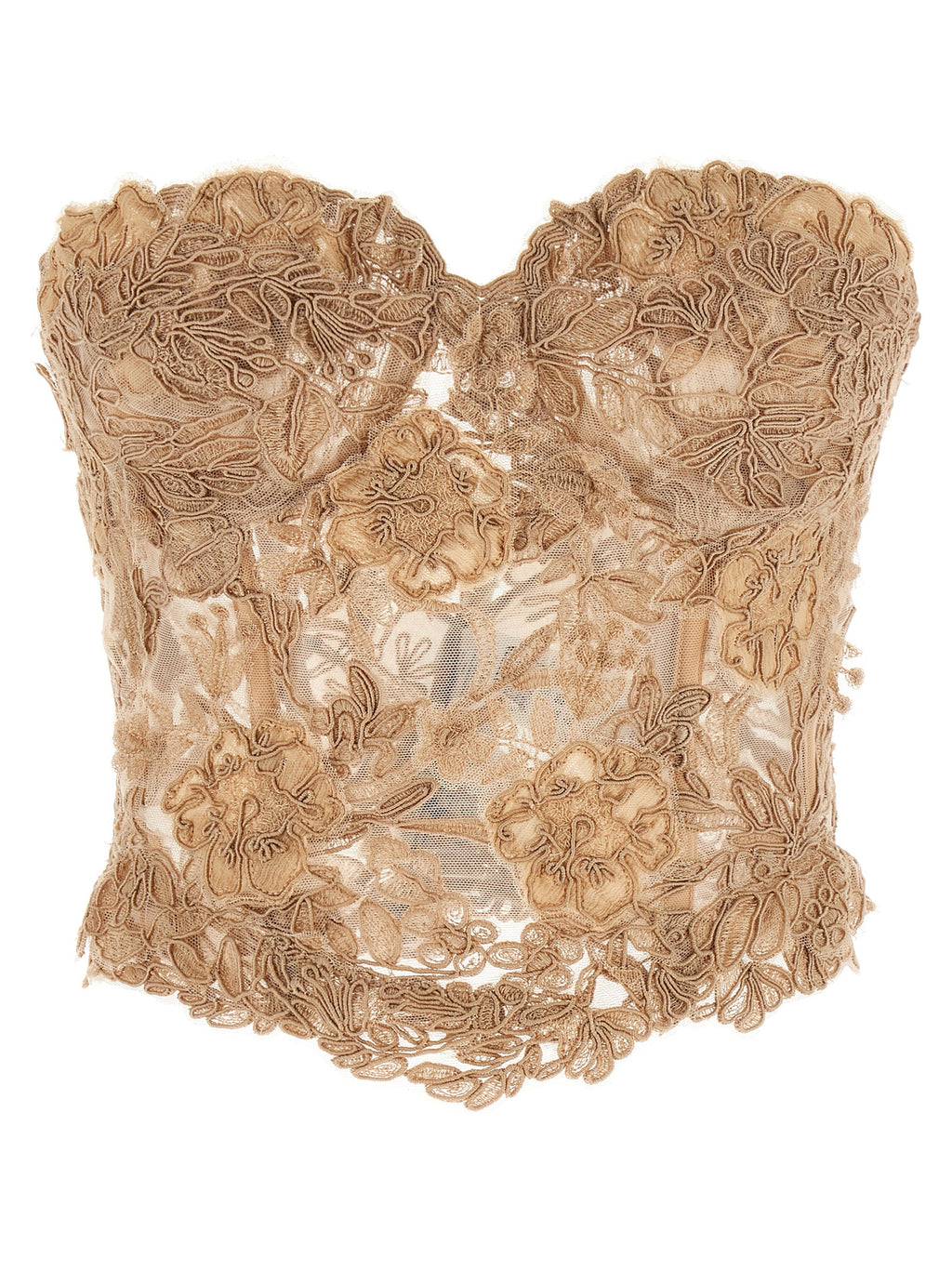 Ermanno Scervino Beige Cotton Tank Tops
