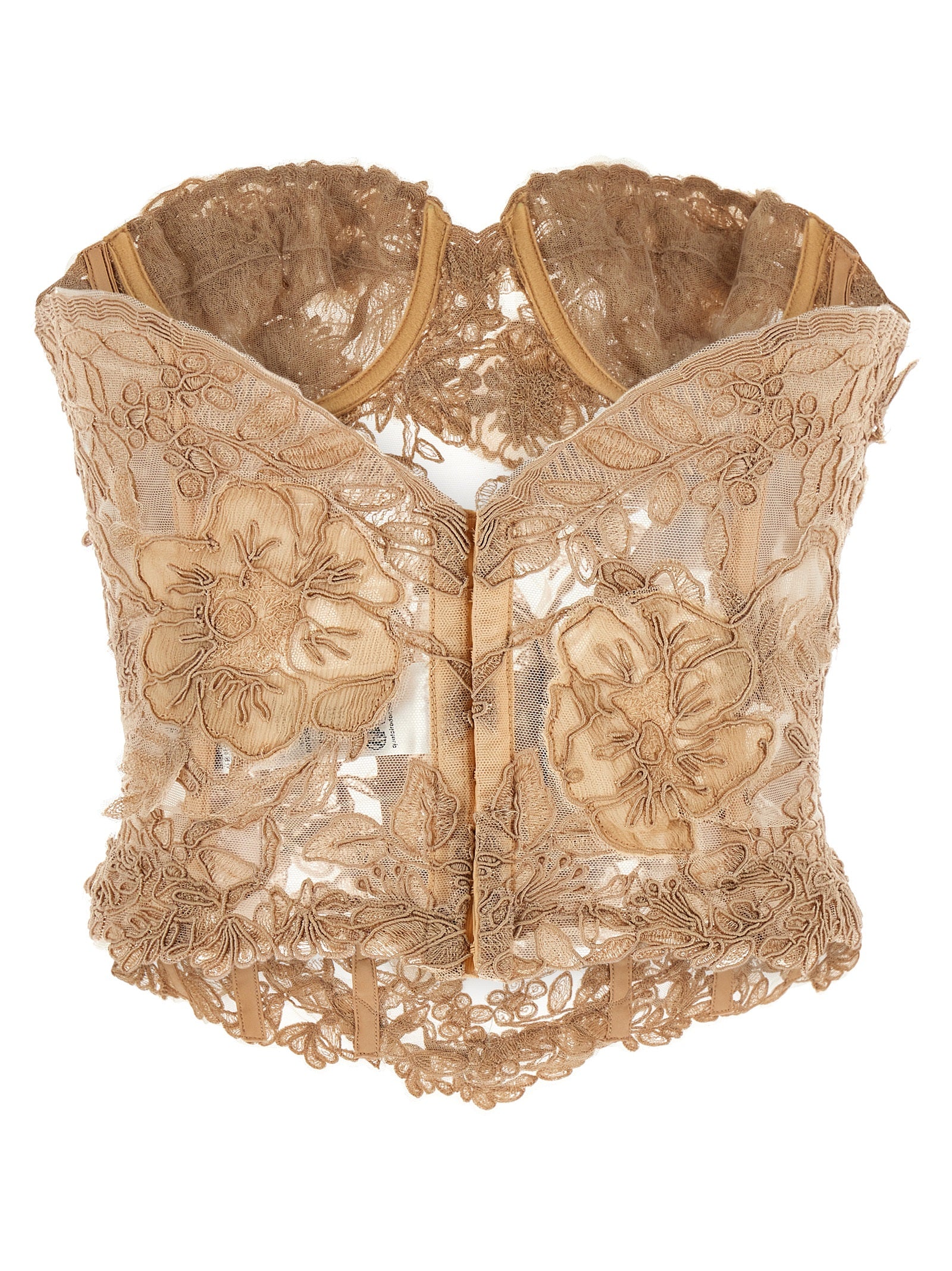 Ermanno Scervino Beige Cotton Tank Tops