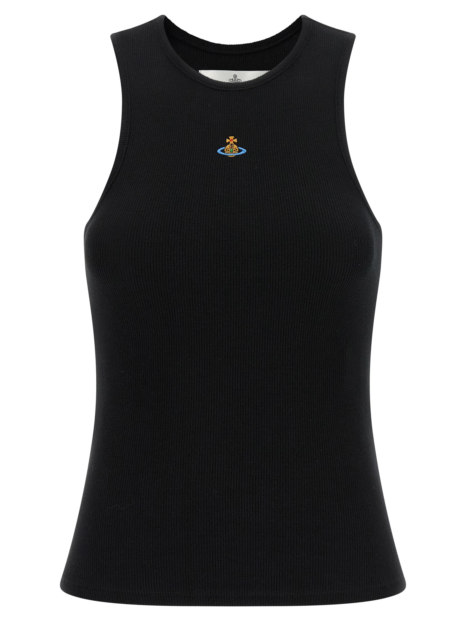 Vivienne Westwood Black Cotton Sleeveles T-Shirt