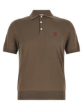 Brunello Cucinelli Brown Cotton Polo Shirt