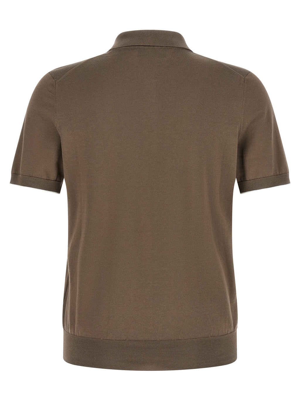 Brunello Cucinelli Brown Cotton Polo Shirt