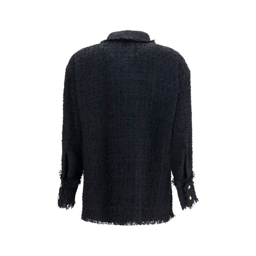 Balmain Schwarzes Hemd aus Polyamid