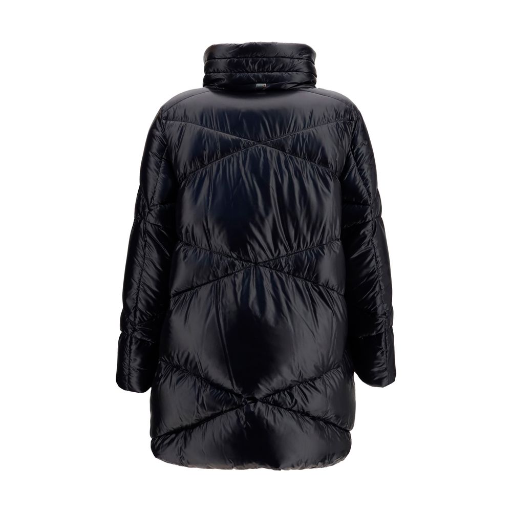 Herno Black Goose Down Full-Length Jacket