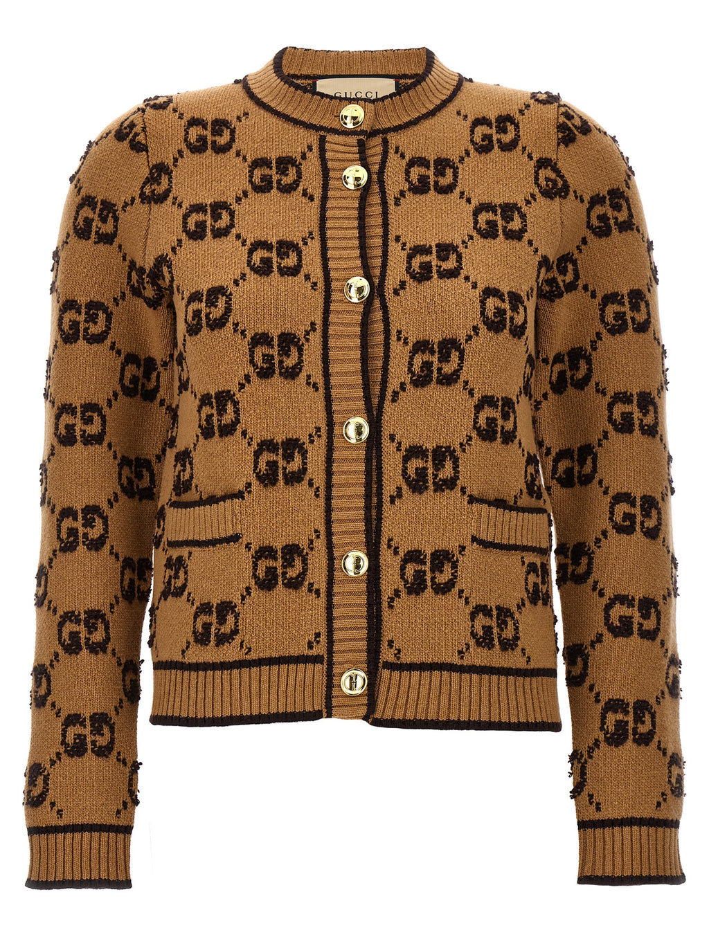 Gucci Beige Wool Cardigan