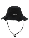 Jacquemus Black Cotton Bucket Hat