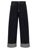 Kenzo Blue Cotton Straight-Leg Jeans