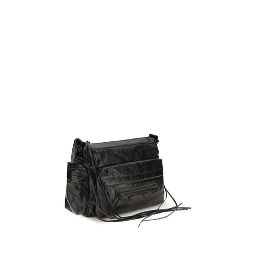 Balenciaga Schwarze Lammleder Ovis Aries Aries Umhängetasche