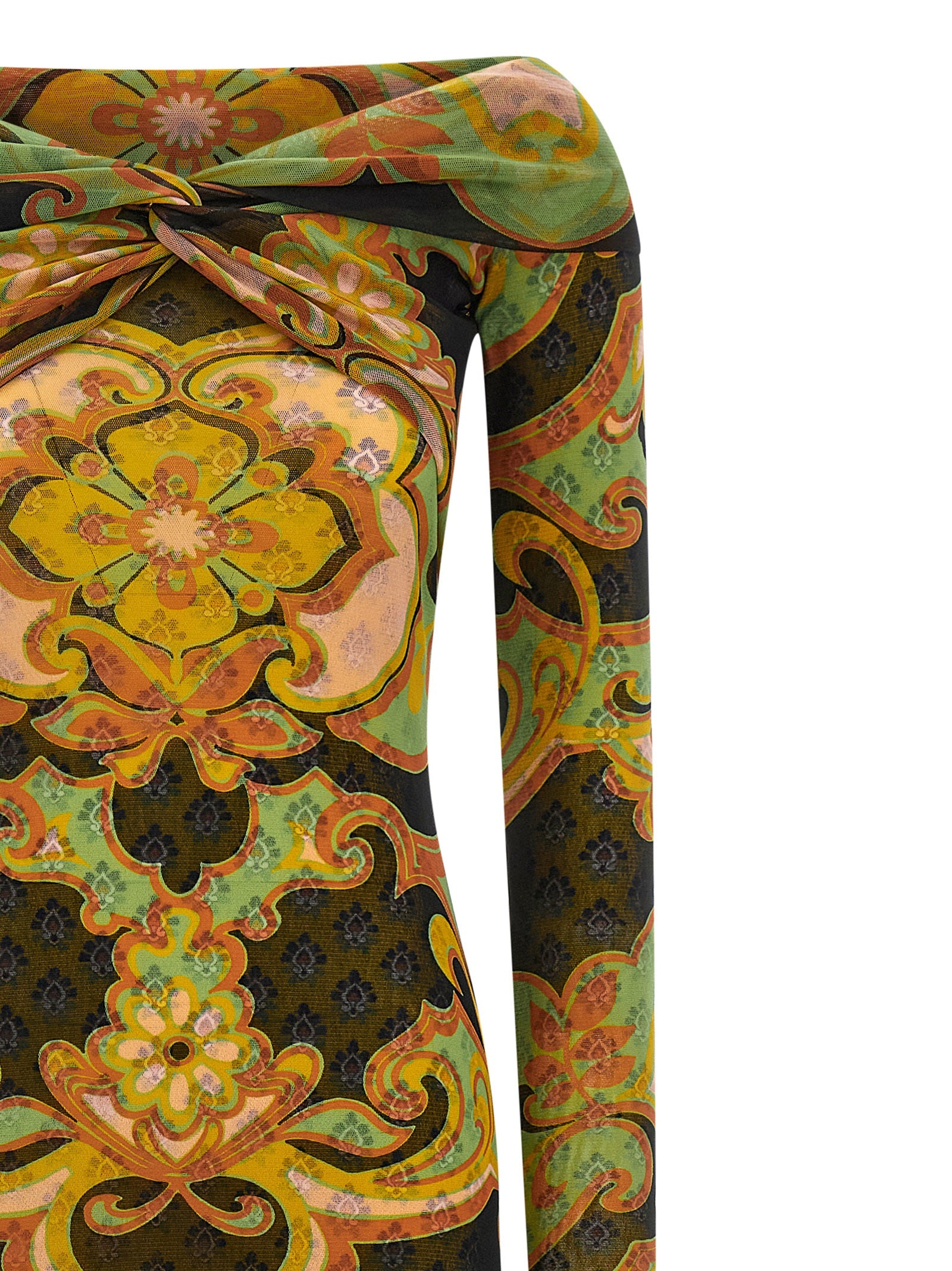 Etro Multicolor Viscose Midi Dress
