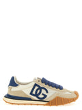 Dolce & Gabbana Blue Calfskin Athletic Sneakers