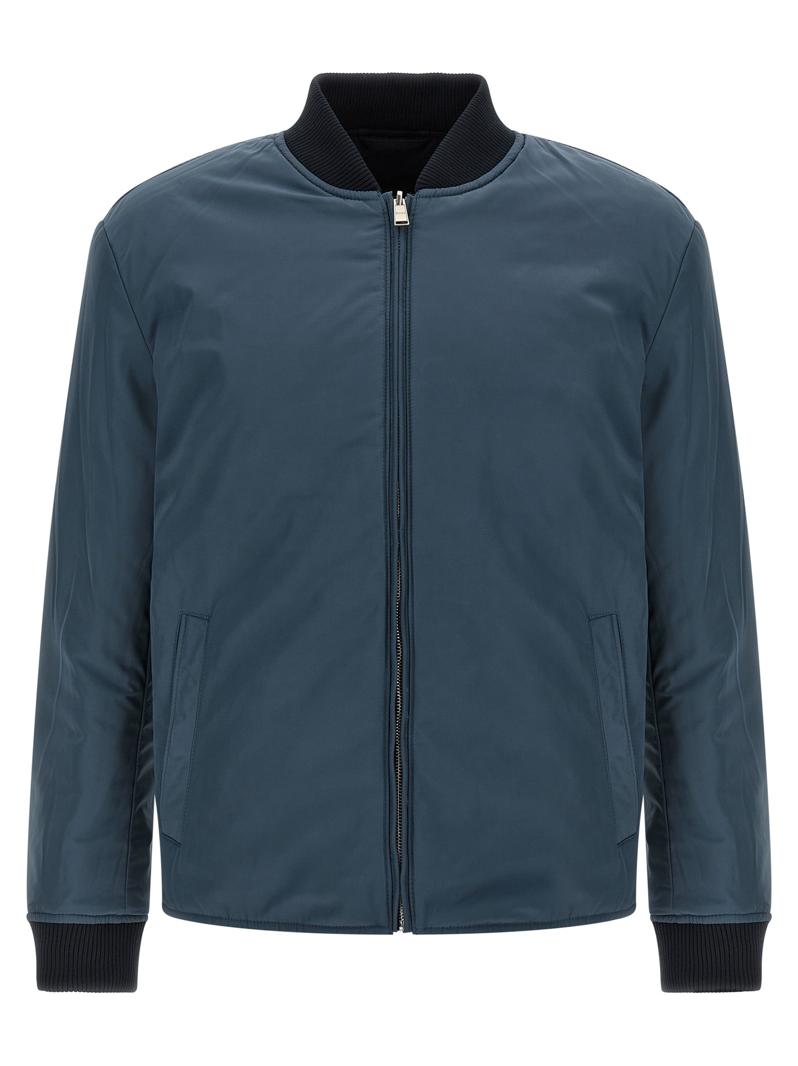 Hugo Boss Blue Polyester Shell Jacket