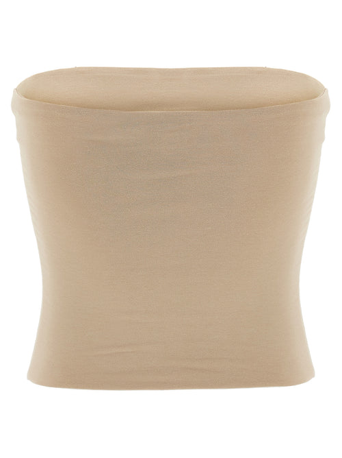 Brunello Cucinelli Beiges ärmelloses T-Shirt aus Baumwolle