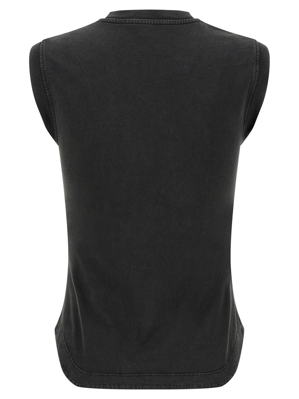 The Attico Black Cotton Sleeveles T-Shirt
