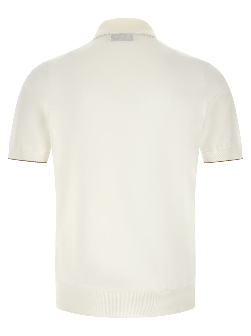 Brunello Cucinelli White Cotton Polo Shirt