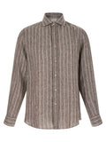 Brunello Cucinelli Brown Linen Blouse