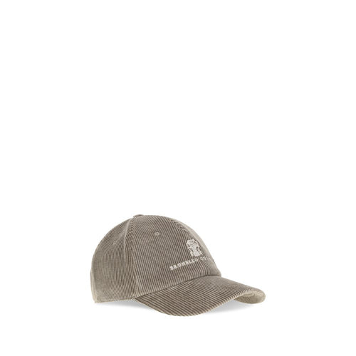 Brunello Cucinelli Beige Baumwoll-Cap (Baseballkappe)