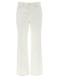 Gucci White Cotton Cropped Jeans