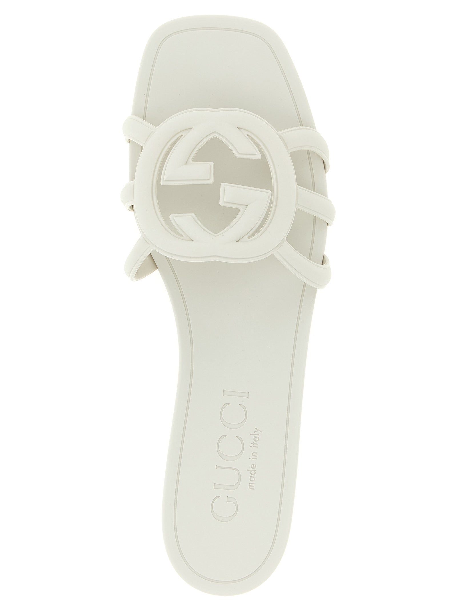 Gucci Gray Rubber Slides