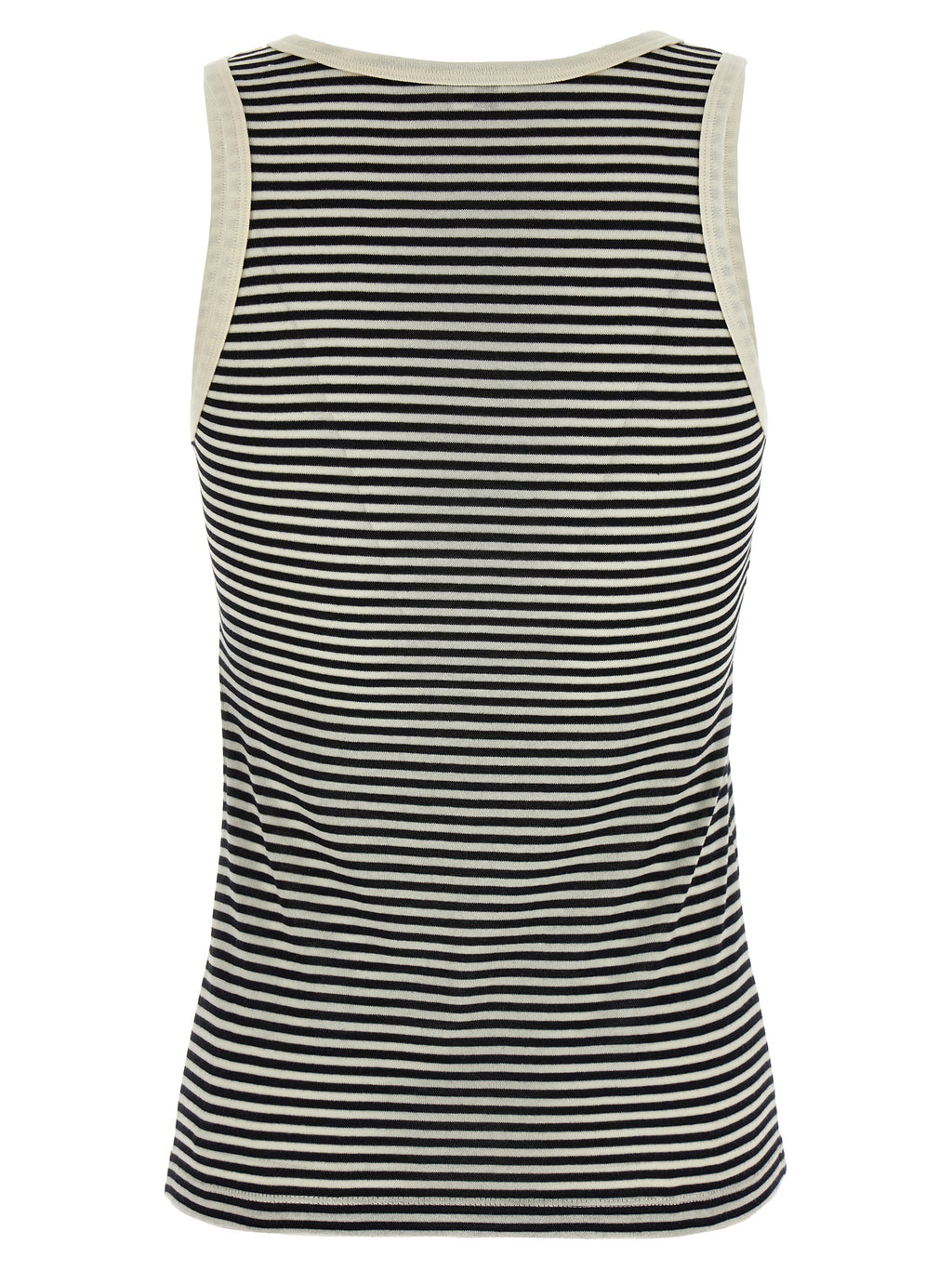 Saint Laurent Bicolor Cotton Tank Tops