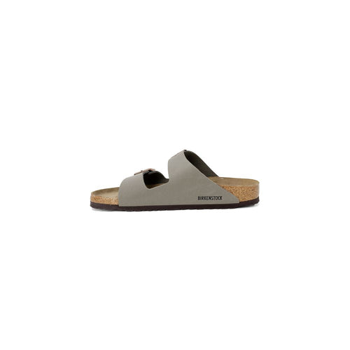 Birkenstock Sandalen Flach Grau Leder