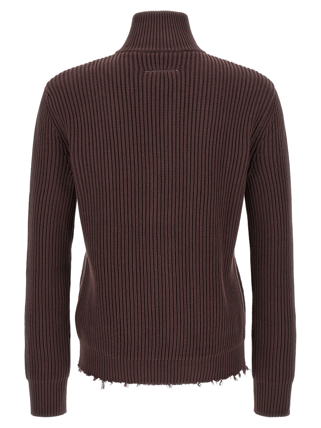 MM6 Maison Margiela Brown Cotton Cardigan