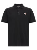 Moncler Black Cotton Polo Shirt