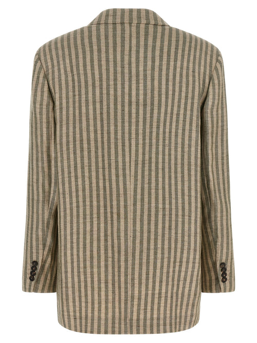 Brunello Cucinelli Zweifarbiger Leinenblazer