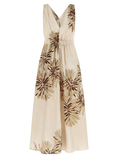 Brunello Cucinelli Beiges Midi-Baumwollkleid