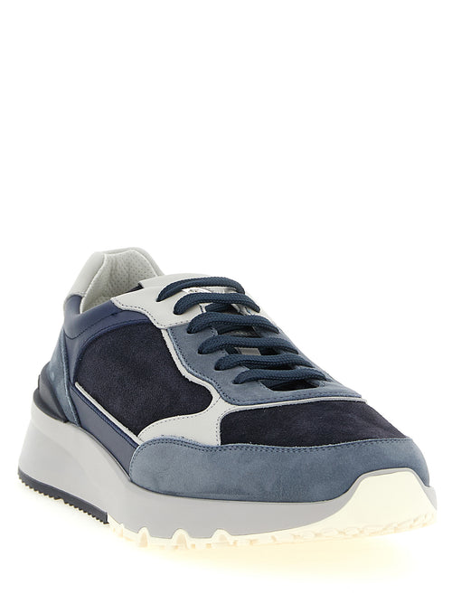 Brunello Cucinelli Sneaker aus blauem Kalbsleder