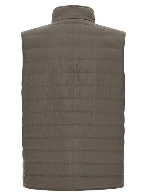 Brunello Cucinelli ärmellose Jacke aus bicolor Polyester