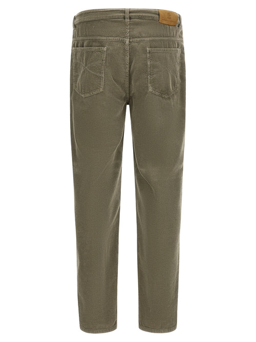 Brunello Cucinelli Zweifarbige Freizeithose aus Baumwolle
